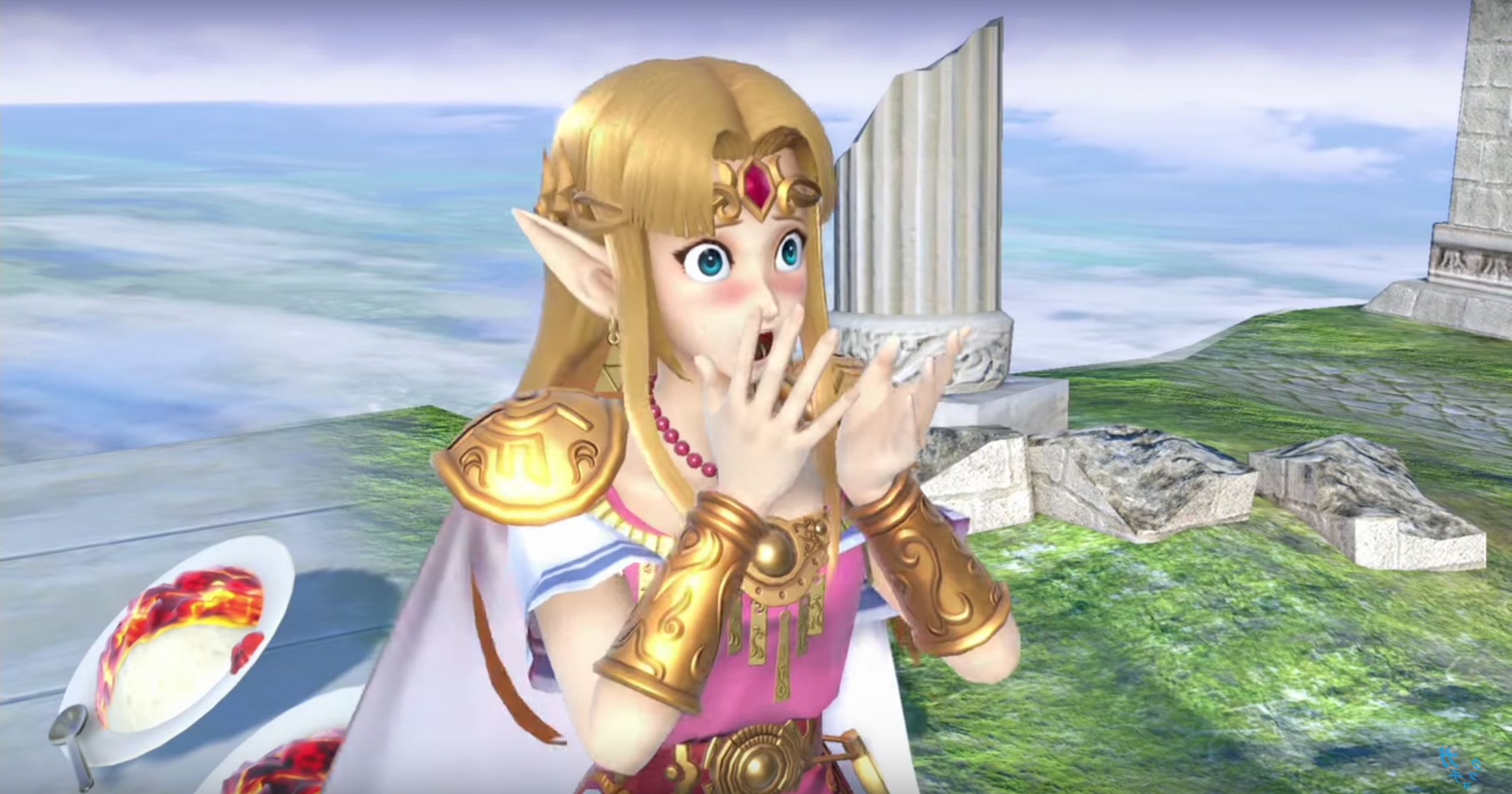 Princess Zelda Embarrassed Blank Meme Template