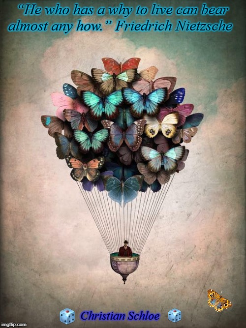 “He who has a why to live can bear almost any how.”
Friedrich Nietzsche; Christian Schloe | image tagged in balloon man | made w/ Imgflip meme maker