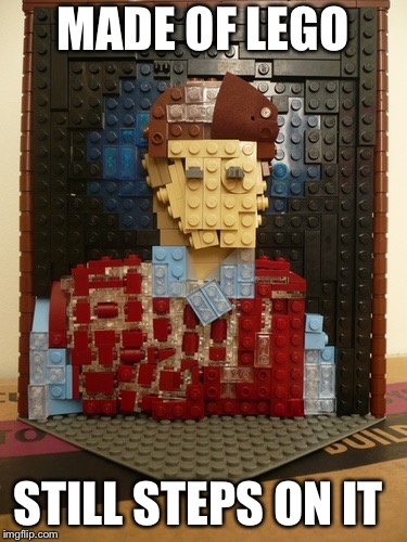 Lego bad luck brian | MADE OF LEGO; STILL STEPS ON IT | image tagged in lego bad luck brian | made w/ Imgflip meme maker