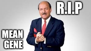 R.I.P; MEAN GENE | image tagged in meangene | made w/ Imgflip meme maker