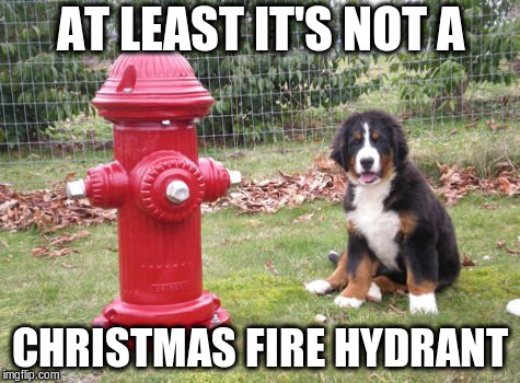 AT LEAST IT'S NOT A CHRISTMAS FIRE HYDRANT | made w/ Imgflip meme maker