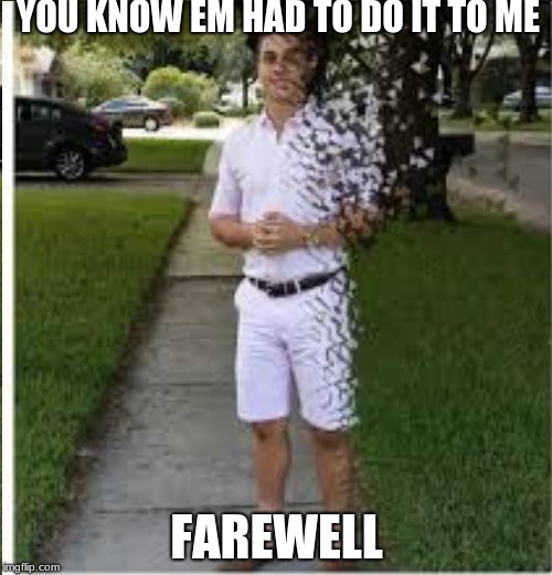 farewell | YOU KNOW EM HAD TO DO IT TO ME; FAREWELL | image tagged in infinity war | made w/ Imgflip meme maker