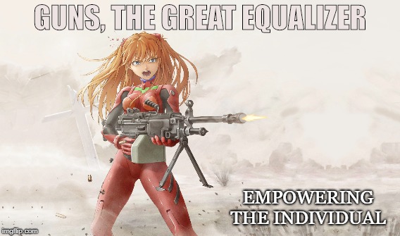 Gun-Fu | GUNS, THE GREAT EQUALIZER; EMPOWERING THE INDIVIDUAL | image tagged in guns,rifles,shotgun,pistol,women,equalizer | made w/ Imgflip meme maker