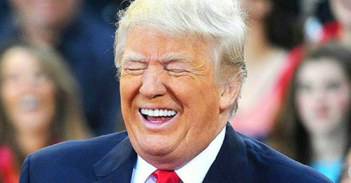 Donald Trump laughing Blank Meme Template