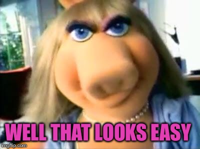 Mad Miss Piggy | WELL THAT LOOKS EASY | image tagged in mad miss piggy | made w/ Imgflip meme maker