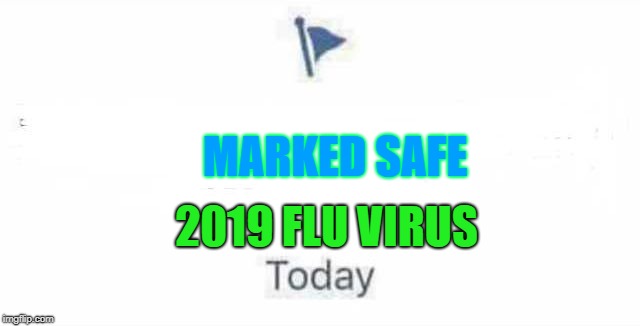 Marked Safe From | MARKED SAFE; 2019 FLU VIRUS | image tagged in marked safe from | made w/ Imgflip meme maker