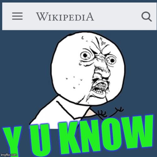A guide to the world... for dumb people like me. | Y U KNOW | image tagged in memes,y u no,wikipedia,knowledge,everything,internet | made w/ Imgflip meme maker