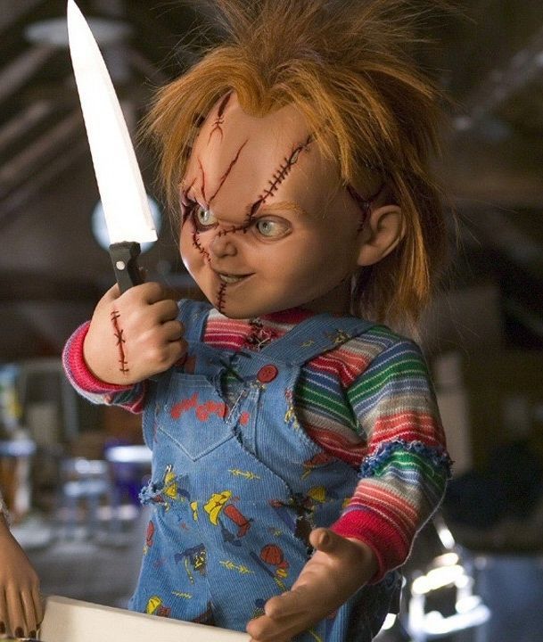 Chucky with Knife Blank Meme Template