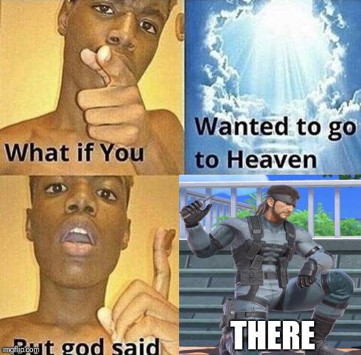 There | THERE | image tagged in snake ssbu,c4 | made w/ Imgflip meme maker