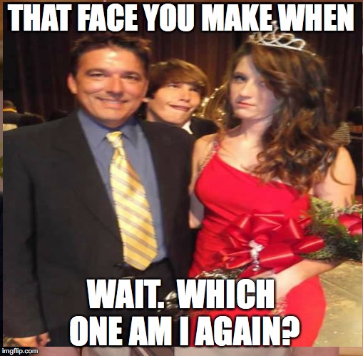 THAT FACE YOU MAKE WHEN; WAIT.  WHICH ONE AM I AGAIN? | image tagged in memes | made w/ Imgflip meme maker