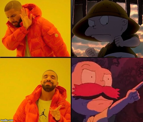 My fav Tommy pickles opening in movies: | image tagged in memes,drake hotline bling,rugrats,tommy,nickelodeon | made w/ Imgflip meme maker