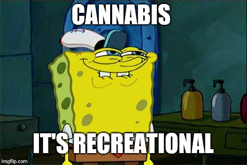 Don't You Squidward Meme | CANNABIS; IT'S RECREATIONAL | image tagged in memes,dont you squidward | made w/ Imgflip meme maker