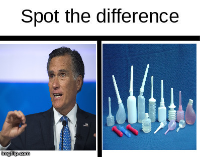 Spot the difference | image tagged in memes,spot the difference,political,mitt romney,douchebag | made w/ Imgflip meme maker
