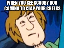 Scooby Doo coming to clap your cheeks boi | WHEN YOU SEE SCOOBY DOO COMING TO CLAP YOUR CHEEKS | image tagged in scoobydoocomingforcheeks | made w/ Imgflip meme maker