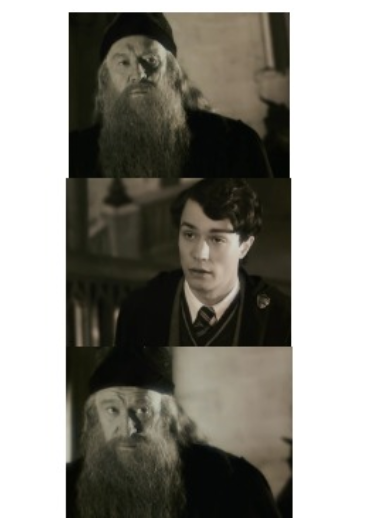 High Quality Dumbledore and Tom Riddle Blank Meme Template