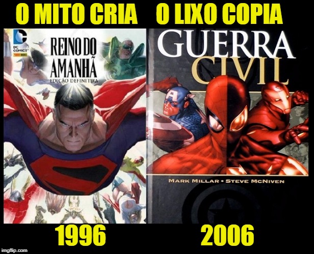 O MITO CRIA    O LIXO COPIA; 1996                     2006 | made w/ Imgflip meme maker