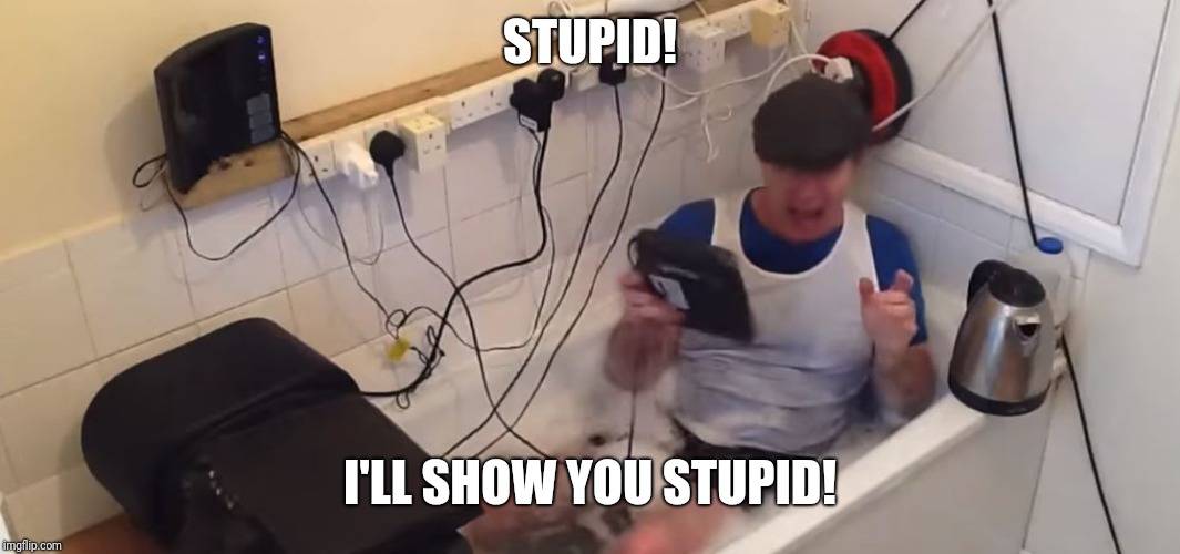 Learning Larry | STUPID! I'LL SHOW YOU STUPID! | image tagged in learning larry | made w/ Imgflip meme maker