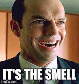 Agent smith | IT'S THE SMELL | image tagged in agent smith | made w/ Imgflip meme maker