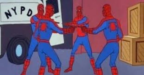 4 Spiderman Mirror Blank Meme Template