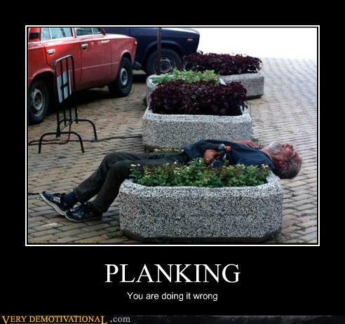 image tagged in demotivationals,planking
