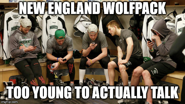 NEW ENGLAND WOLFPACK; TOO YOUNG TO ACTUALLY TALK | made w/ Imgflip meme maker