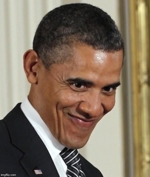 Obama smirk | image tagged in obama smirk | made w/ Imgflip meme maker
