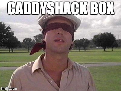 Caddyshack Chevy Chase |  CADDYSHACK BOX | image tagged in caddyshack chevy chase,chevy chase,humor,memes,joke,birdbox | made w/ Imgflip meme maker