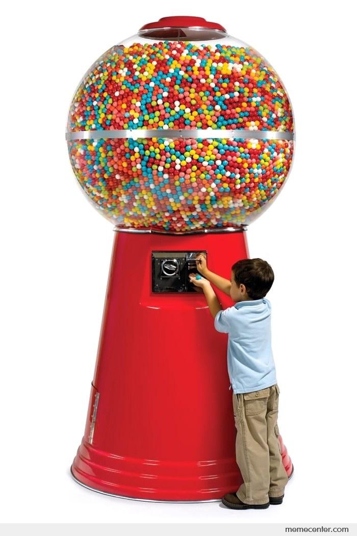 large bubble gum machine