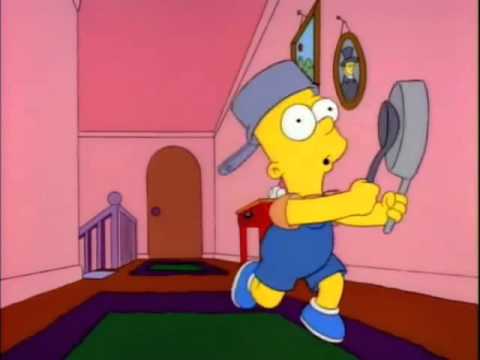 Bart Simpson Frying Pan HD Blank Meme Template
