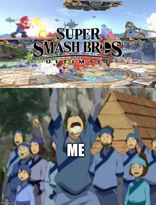 ME | image tagged in avatar the last airbender,super smash bros | made w/ Imgflip meme maker