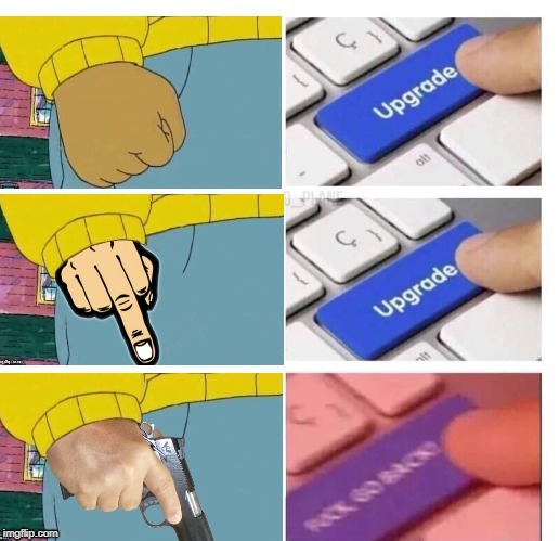 Кнопка мем уииа уииа Arthur Upgrade - Imgflip