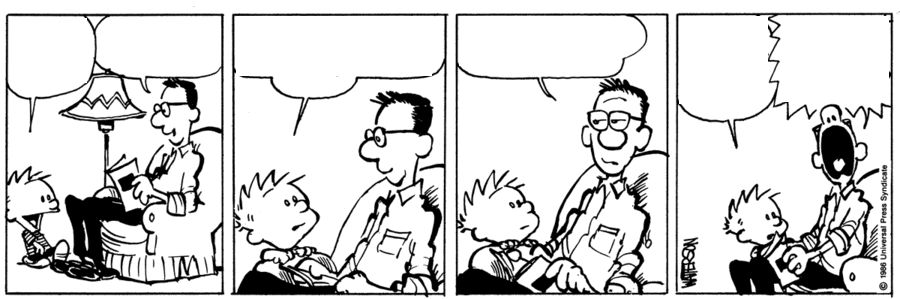 High Quality father and son comic stripl Blank Meme Template