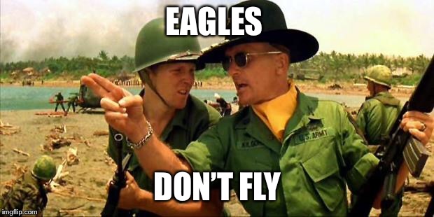 Eagles Don’t Fly | EAGLES; DON’T FLY | image tagged in charlie don't surf,nfl,nfl memes,nfl football | made w/ Imgflip meme maker