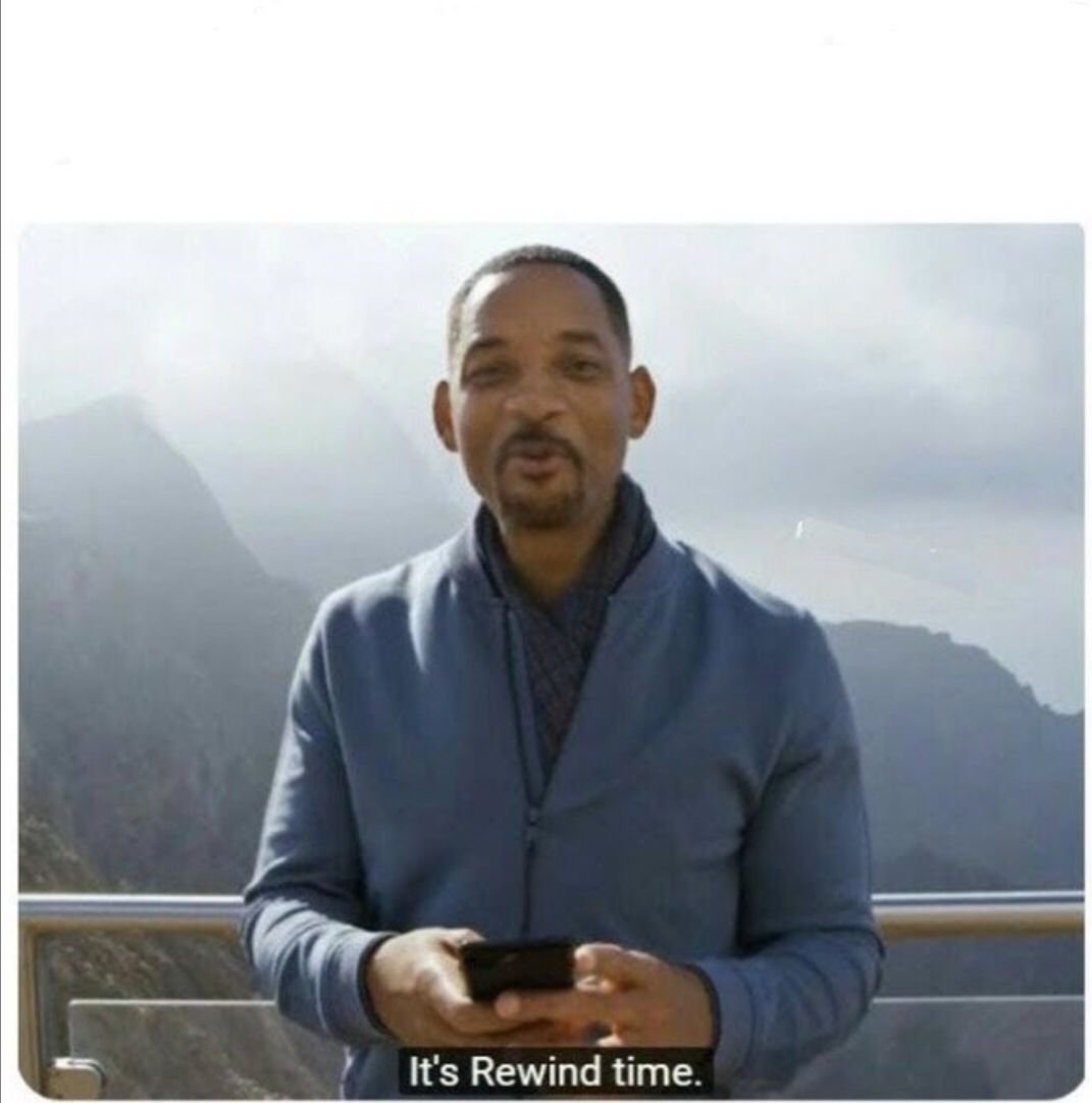 High Quality It's Rewind Time Blank Meme Template