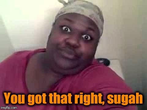 Black woman | You got that right, sugah | image tagged in black woman | made w/ Imgflip meme maker