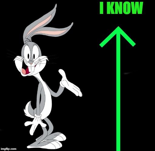 upvote rabbit | I KNOW | image tagged in upvote rabbit | made w/ Imgflip meme maker