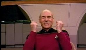 Happy Picard | . | image tagged in happy picard | made w/ Imgflip meme maker