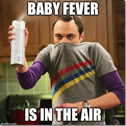 air freshener sheldon cooper | BABY FEVER; IS IN THE AIR | image tagged in air freshener sheldon cooper | made w/ Imgflip meme maker