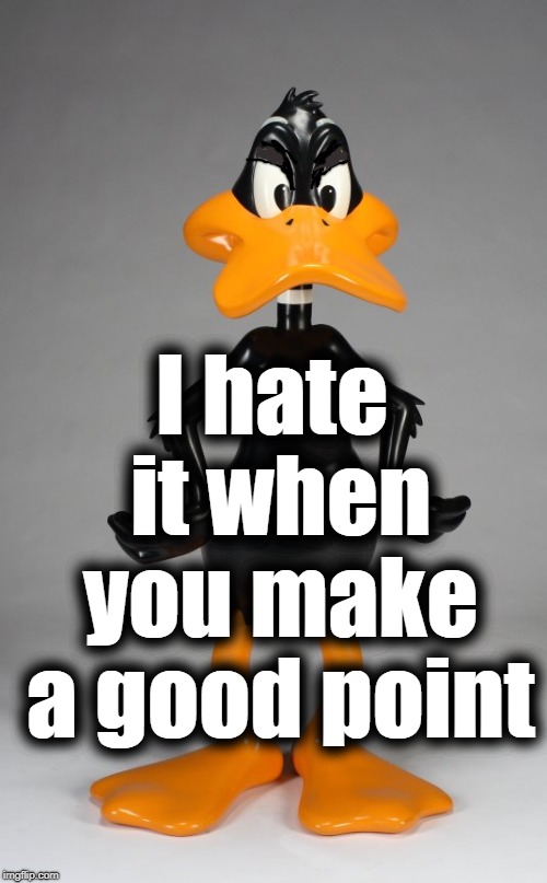 I hate it when you make a good point | made w/ Imgflip meme maker