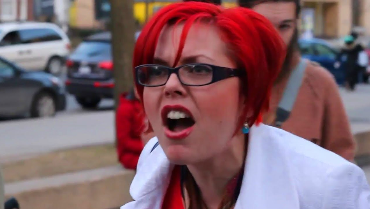 High Quality Angry feminist red Blank Meme Template