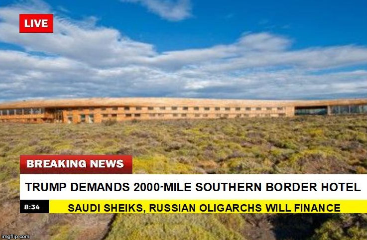 MAGA TOWERS SOUTH | image tagged in donald trump,politics,funny,news,trump wall,border wall | made w/ Imgflip meme maker