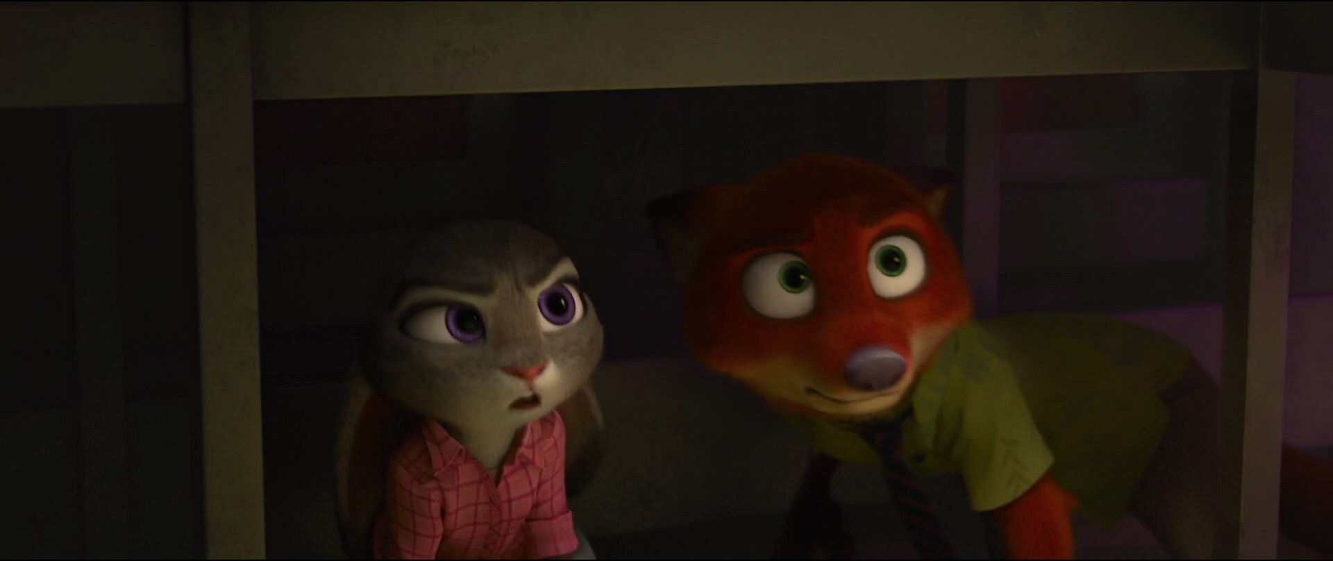 High Quality Judy Hopps and Nick Wilde disgusted Blank Meme Template