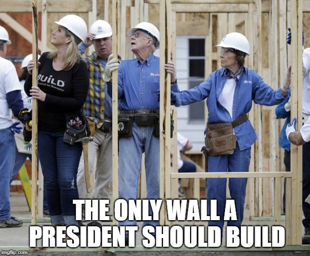 I support this wall!  | THE ONLY WALL A PRESIDENT SHOULD BUILD | image tagged in liberals,build the wall,jimmy carter,conservatives,conservative hypocrisy | made w/ Imgflip meme maker