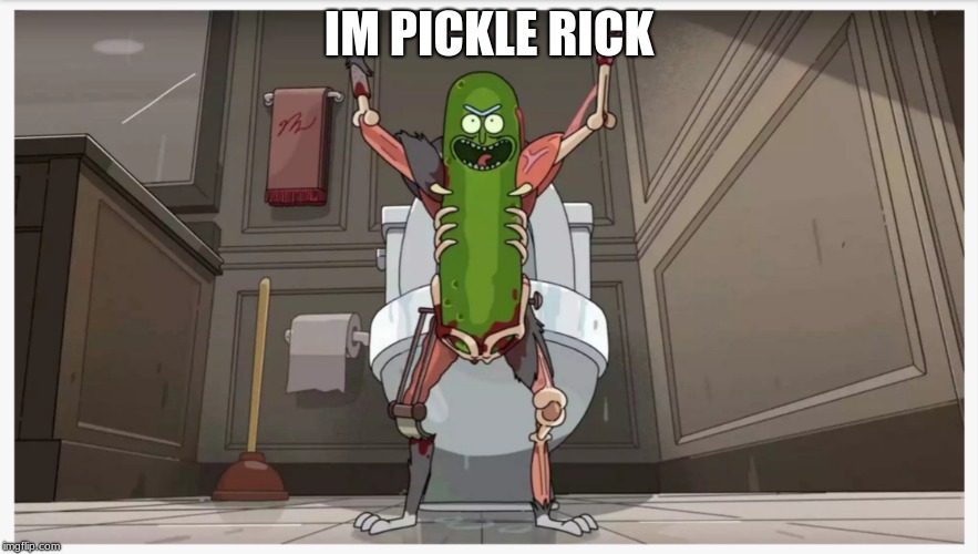 Pickle Rick | IM PICKLE RICK | image tagged in pickle rick | made w/ Imgflip meme maker