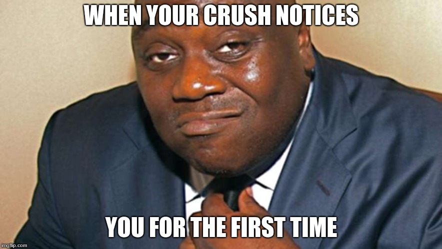 Faizon Love Smirk | WHEN YOUR CRUSH NOTICES; YOU FOR THE FIRST TIME | image tagged in faizon love smirk | made w/ Imgflip meme maker