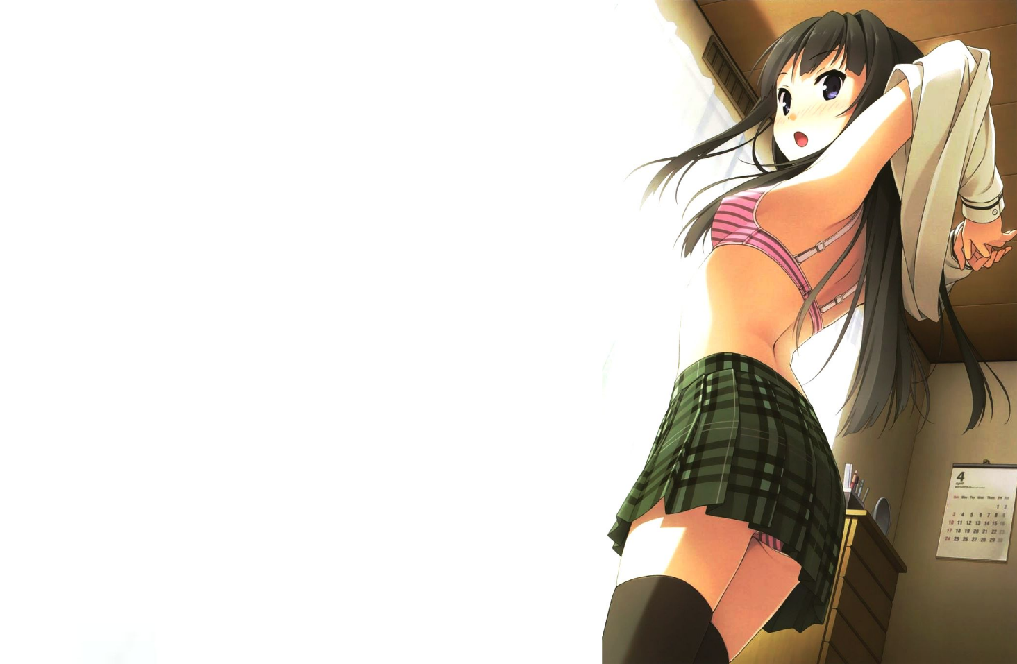 High Quality Anime Schoolgirl Undressing Template Blank Meme Template