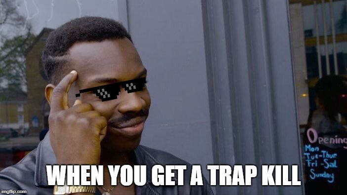 Roll Safe Think About It Meme | WHEN YOU GET A TRAP KILL | image tagged in memes,roll safe think about it | made w/ Imgflip meme maker