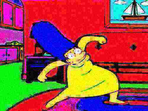 Deep Fried Marge Dance Blank Meme Template
