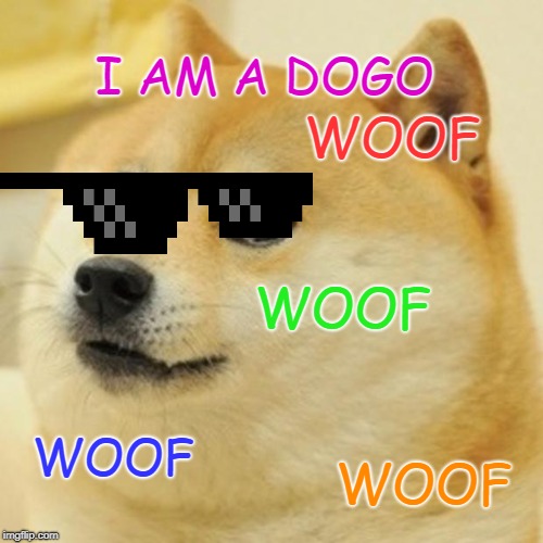 Doge Meme | I AM A DOGO; WOOF; WOOF; WOOF; WOOF | image tagged in memes,doge | made w/ Imgflip meme maker