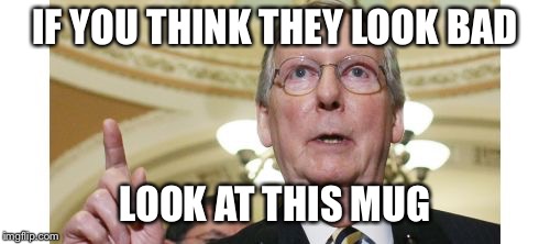Mitch McConnell Meme | IF YOU THINK THEY LOOK BAD; LOOK AT THIS MUG | image tagged in memes,mitch mcconnell | made w/ Imgflip meme maker